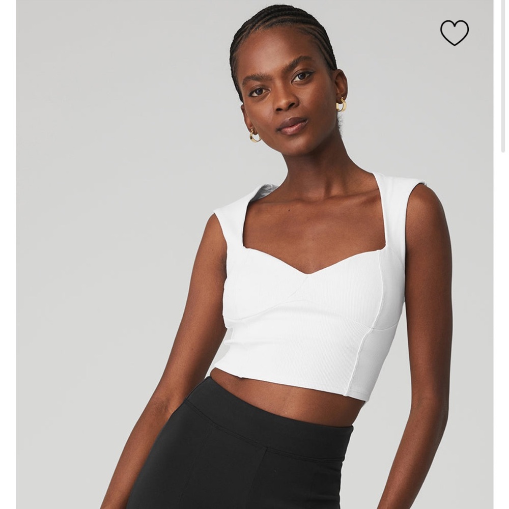 ALO Ribbed Sweetheart Short Sleeve